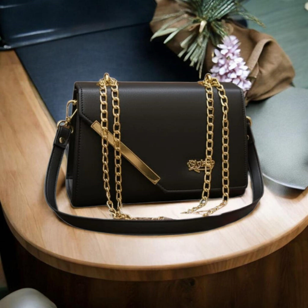 Astali Noir Chain Crossbody Bag